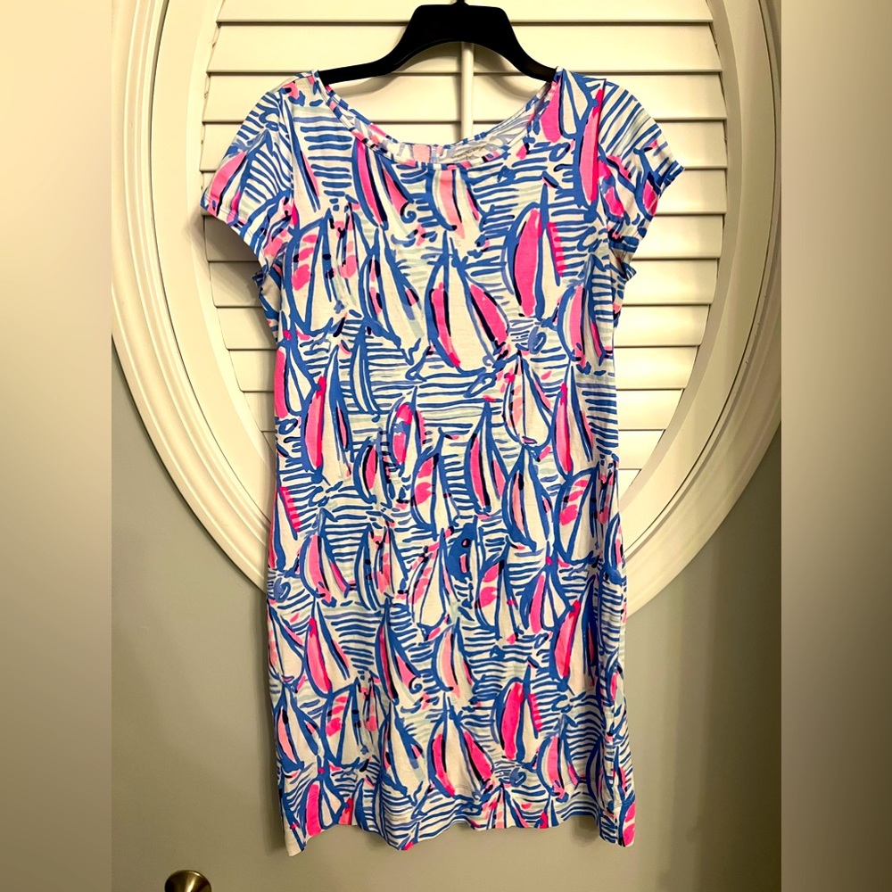 Lilly Pulitzer Marlowe Dress Pop Up Red Right Return Size Medium NWOT (29085D)
